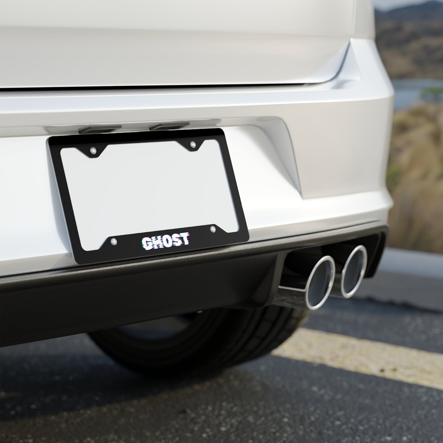 "GHOST" Metal License Plate Frame