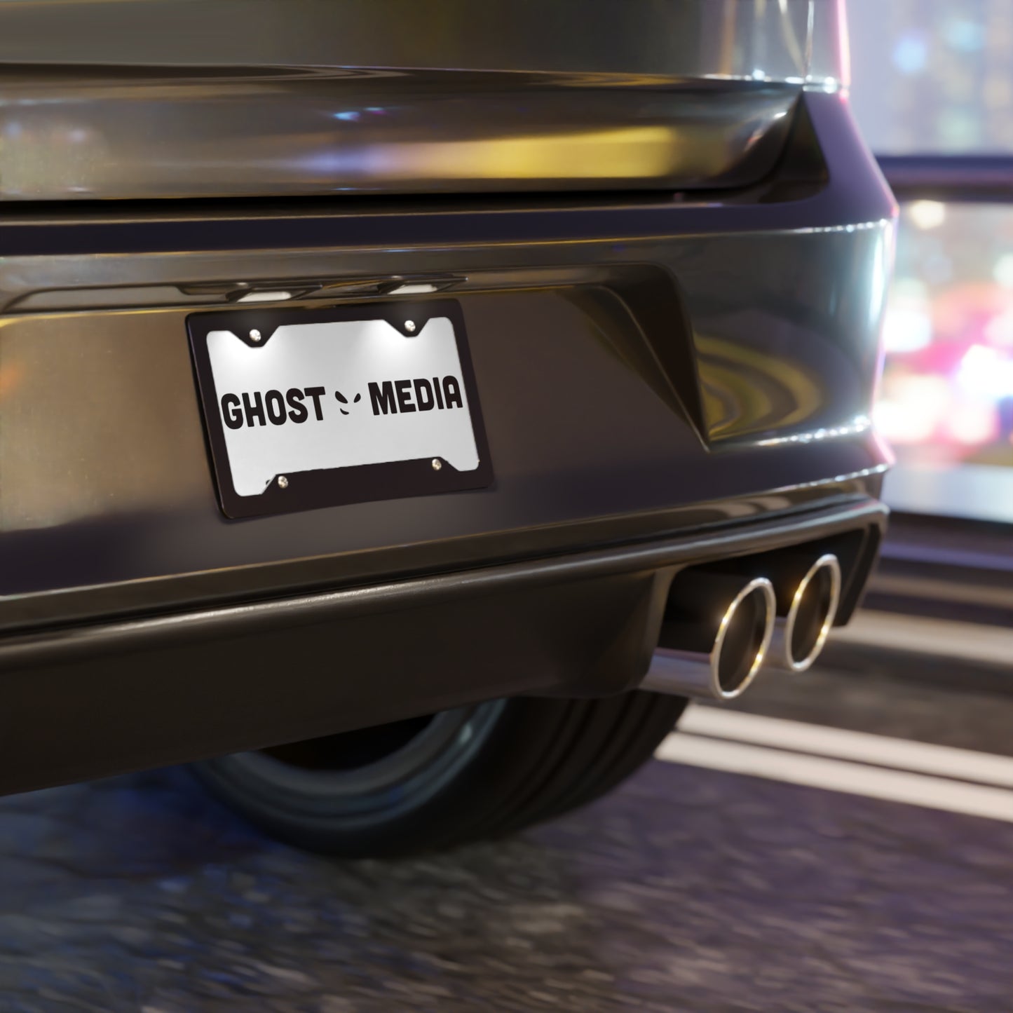 "Ghost Media" Vanity Plate