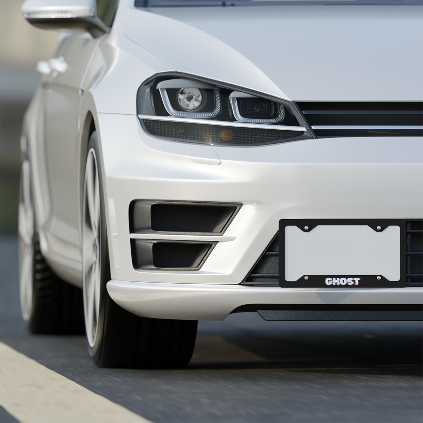 "GHOST" Metal License Plate Frame