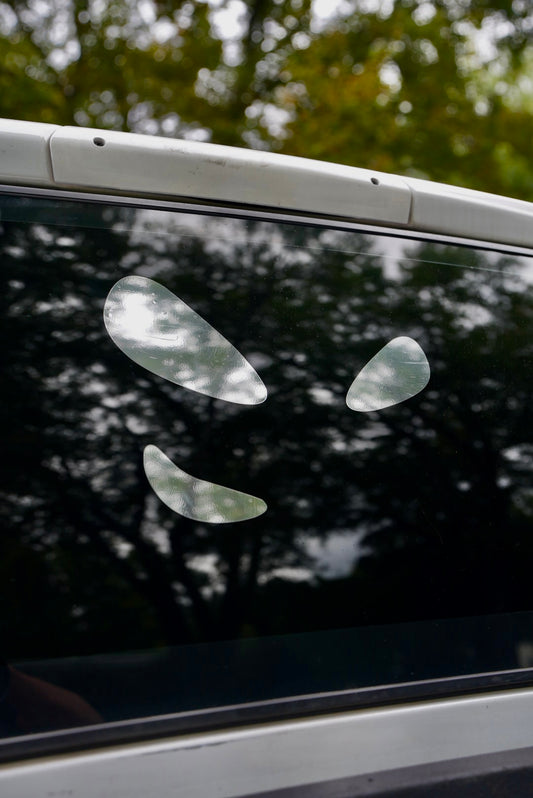 Ghost "eyes" 12x12 back glass decal